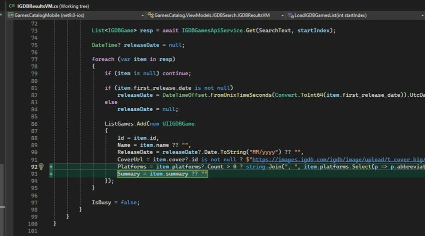 Front-end list creation